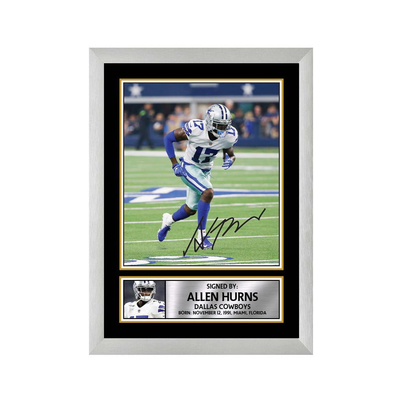 Allen Hurns 2 Limited Edition Football Signed Print - American Footballer