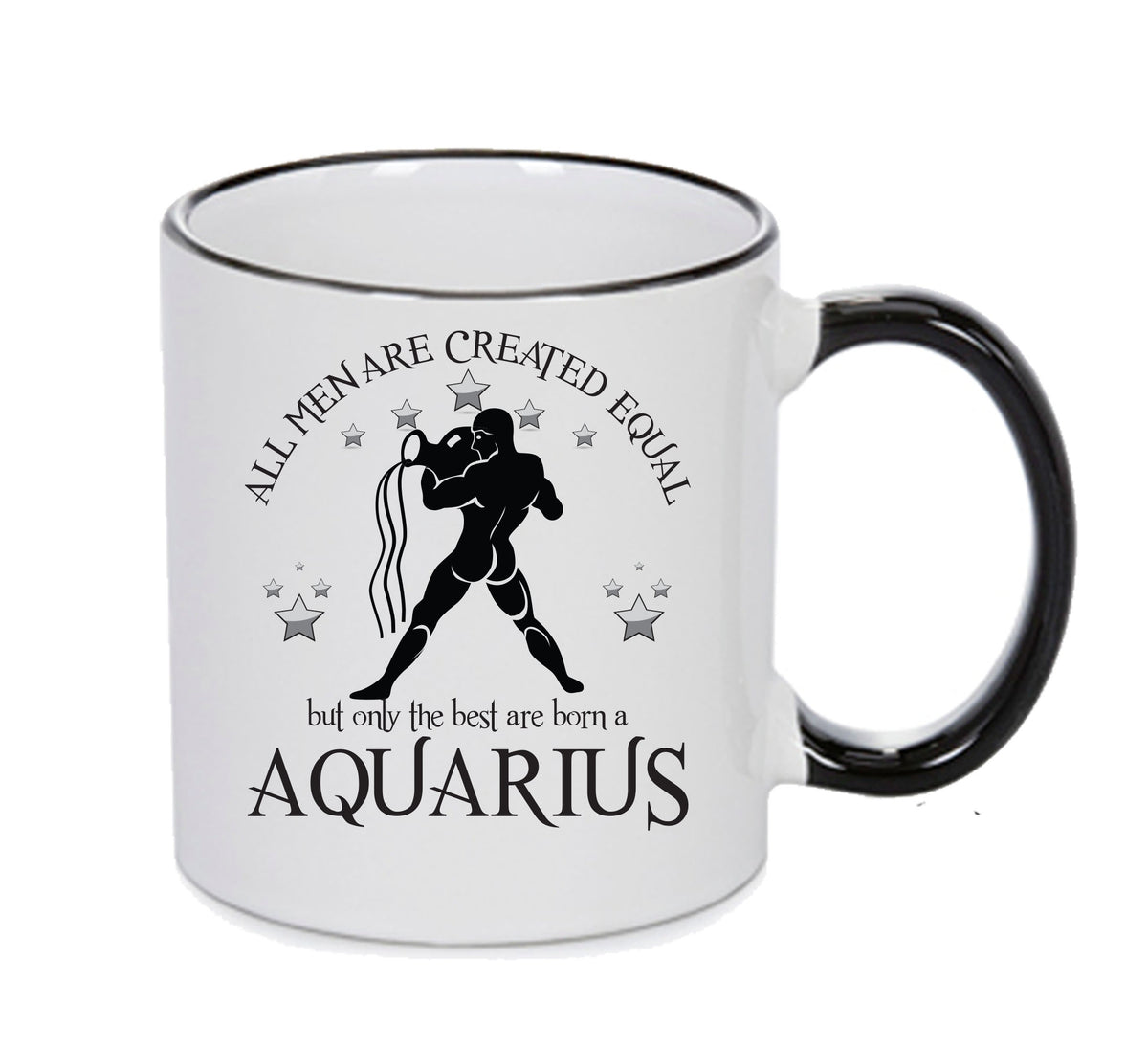 All Men Are Created Equal Aquarius FUNNY – printed mug product image 1