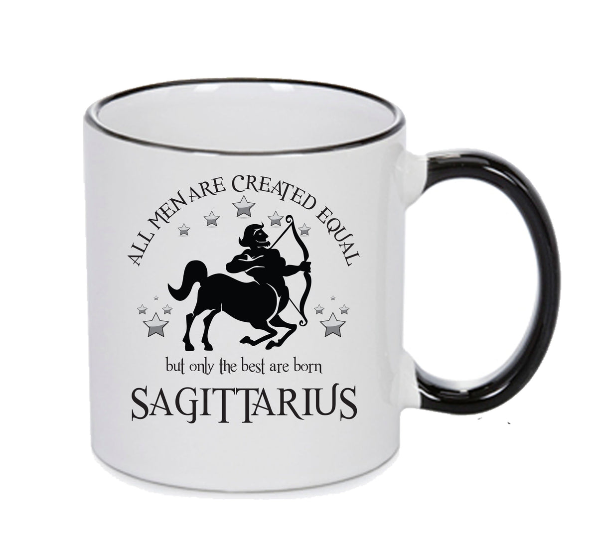 All Men Are Created Equal Sagittarius FUNNY – printed mug product image 1