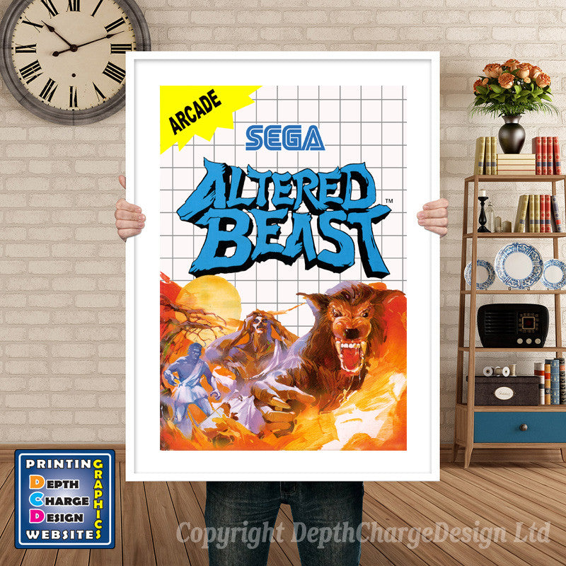 Altered Beast Inspired Retro Gaming Poster A4 A3 A2 Or A1