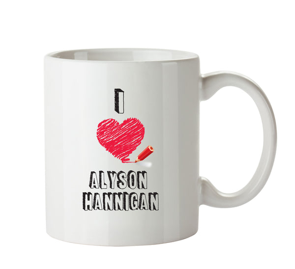 I Love Alyson Hannigan - I Love Celebrity Mug - Novelty Gift Printed Tea Coffee