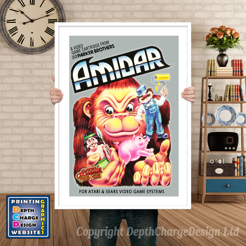 Amidar - Atari 2600 Inspired Retro Gaming Poster A4 A3 A2 Or A1
