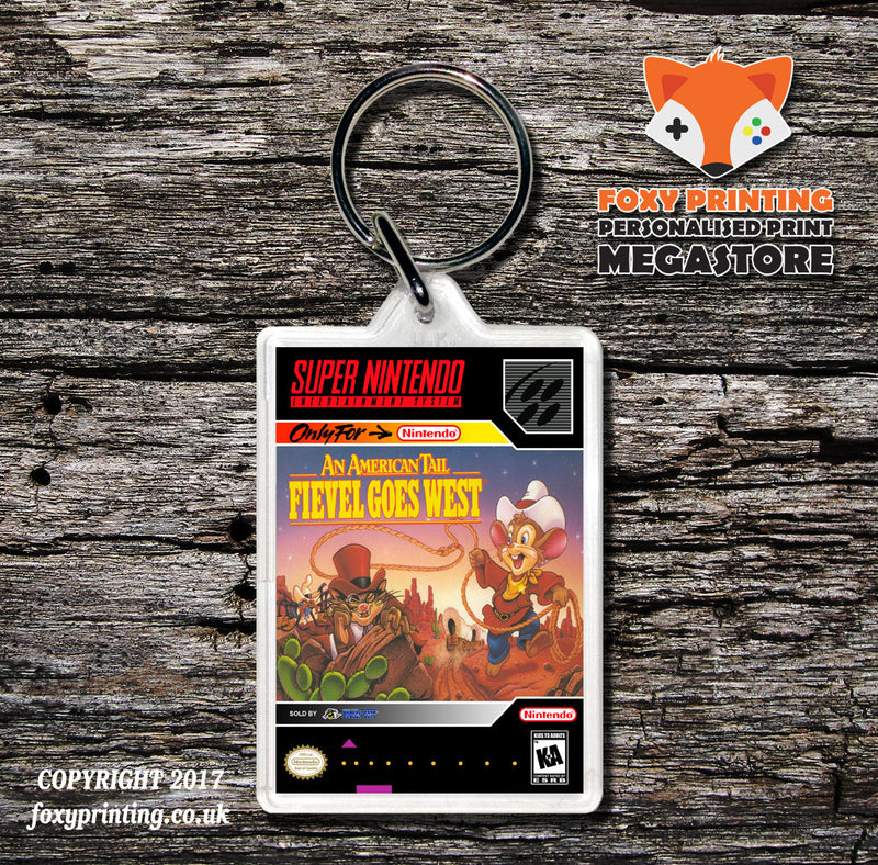 An American Tale Fievel Foes West Game Inspired Retro Gaming Keyring