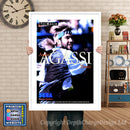 Andre Aggasi Tennis Inspired Retro Gaming Poster A4 A3 A2 Or A1