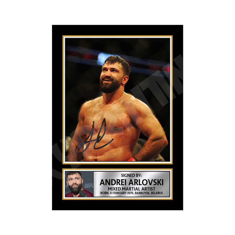 Andrei Arlovski Limited Edition MMA Wrestler Signed Print - MMA Wrestling