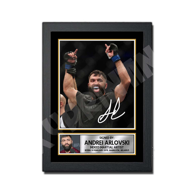 Andrei Arlovski 2 Limited Edition MMA Wrestler Signed Print - MMA Wrestling