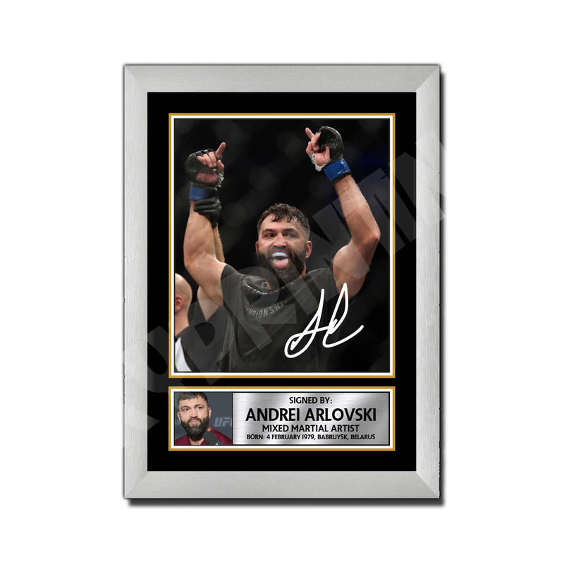 Andrei Arlovski 2 Limited Edition MMA Wrestler Signed Print - MMA Wrestling