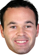 Andres Iniesta Celebrity Face Mask Fancy Dress Cardboard Costume Mask