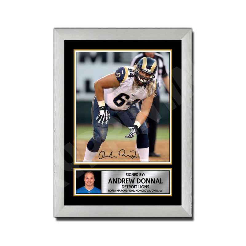 Andrew Donnal 2 Limited Edition Football Signed Print - American Footballer