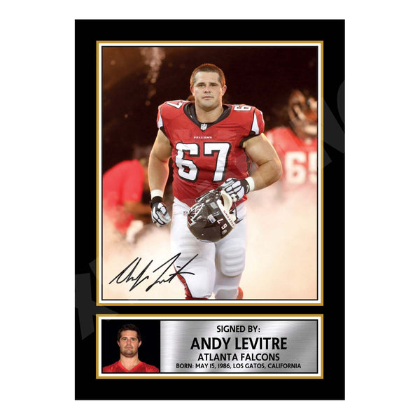 Andy Levitre 1 American Football Printed Signature Print – Reproduction Print
