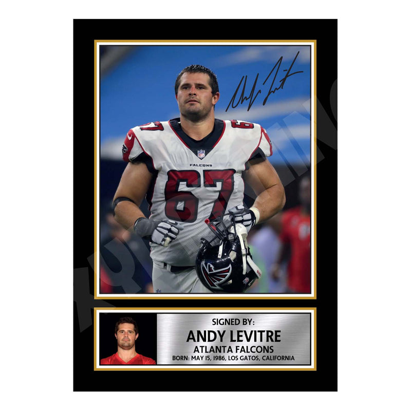 Andy Levitre 2 Limited Edition Football Signed Print - American Footballer