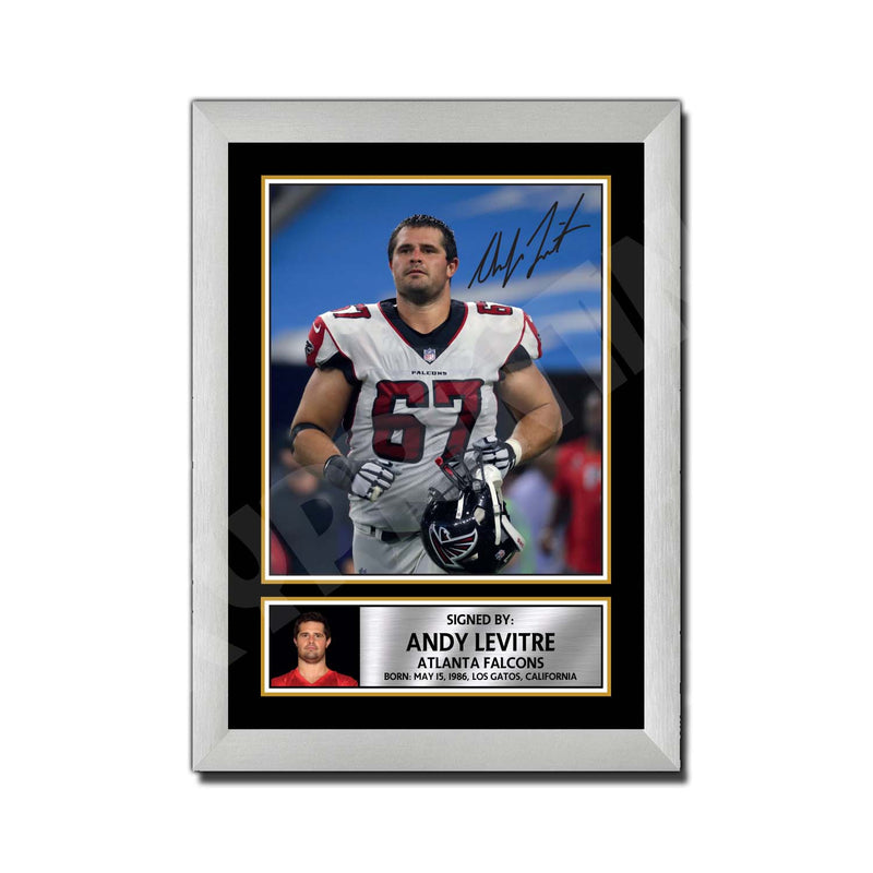 Andy Levitre 2 Limited Edition Football Signed Print - American Footballer