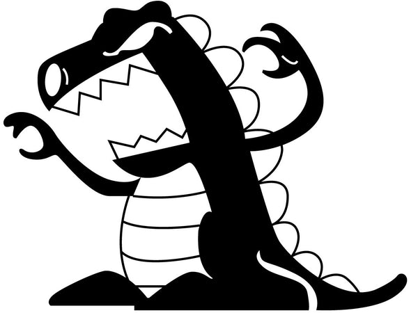 Angry Dino Bumper Sticker Novelty Vinyl Car Sticker