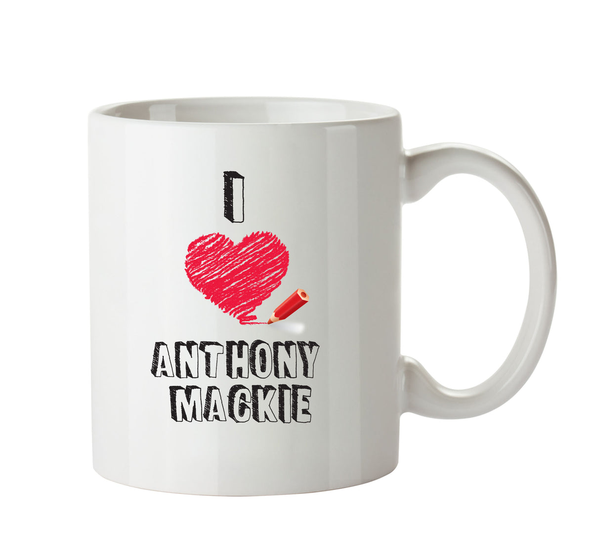 I Love Anthony Mackie Celebrity Mug Office Mug – printed mug product image 1