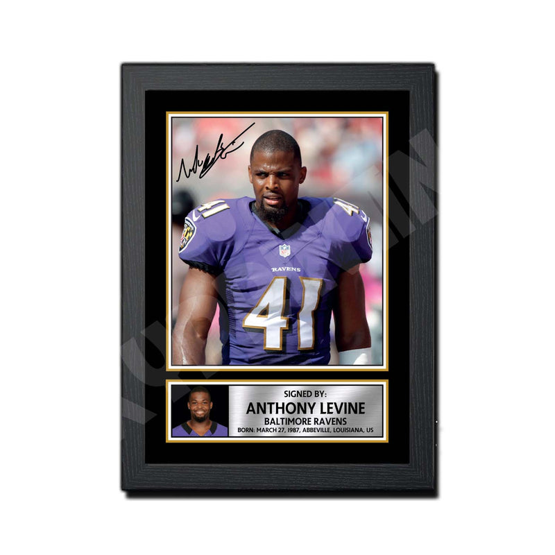 Anthony Levine 2 Limited Edition Football Signed Print - American Footballer