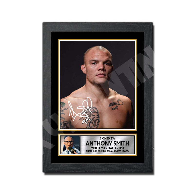 Anthony Smith Limited Edition MMA Wrestler Signed Print - MMA Wrestling