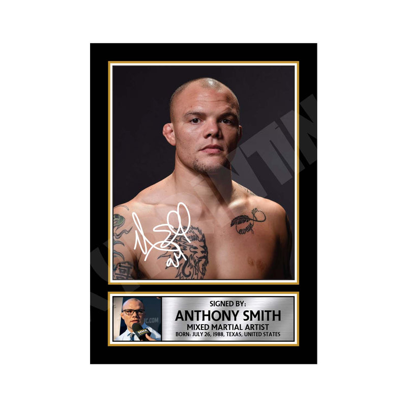 Anthony Smith Limited Edition MMA Wrestler Signed Print - MMA Wrestling