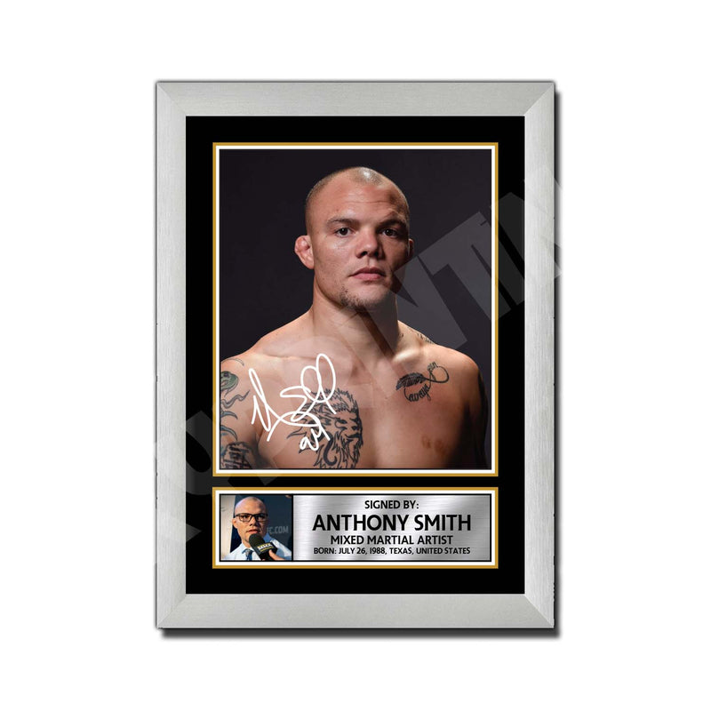 Anthony Smith Limited Edition MMA Wrestler Signed Print - MMA Wrestling