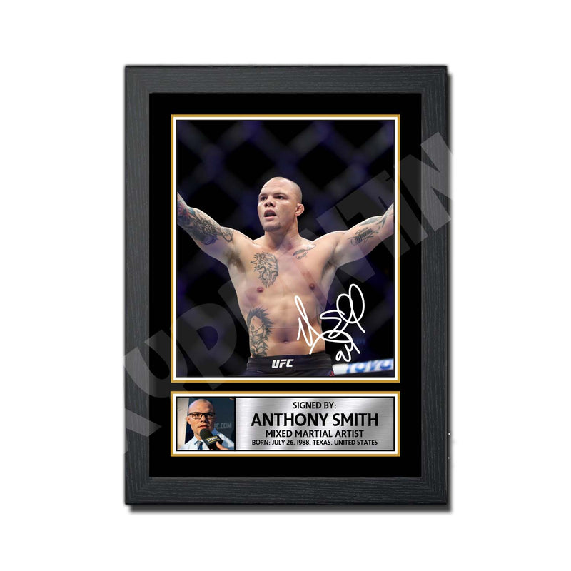 Anthony Smith 2 Limited Edition MMA Wrestler Signed Print - MMA Wrestling