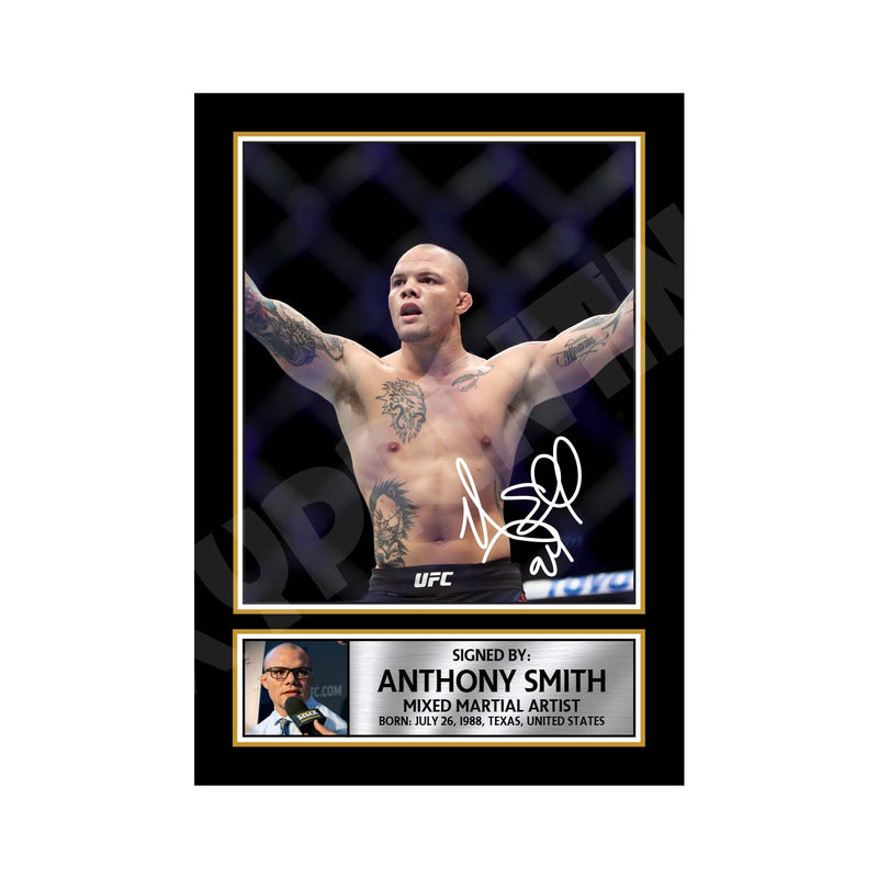 Anthony Smith 2 Limited Edition MMA Wrestler Signed Print - MMA Wrestling