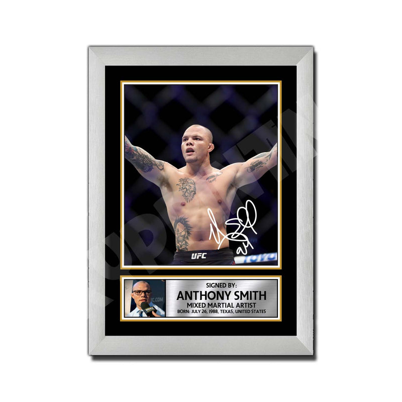 Anthony Smith 2 Limited Edition MMA Wrestler Signed Print - MMA Wrestling