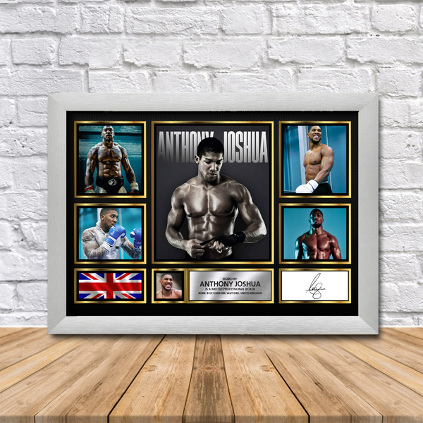 Anthony Joshua Printed Signature Print – Reproduction Print