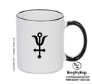 Antimony Black Handle Alchemy Mug GOTHIC GOTH HORROR STARS HORROSCOPE BLACK MAGIC MUG