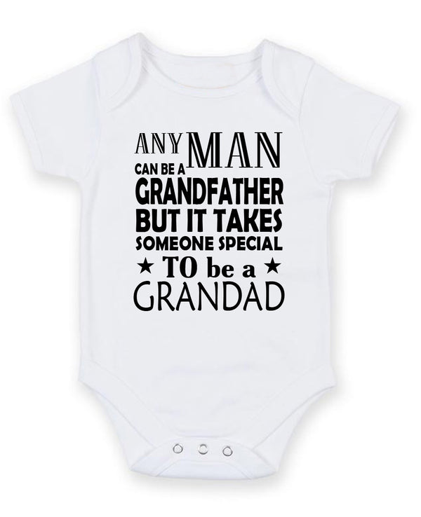 Any Man Can Be A Grandfather Personalised Baby Boy Girl Unisex Short Sleeve