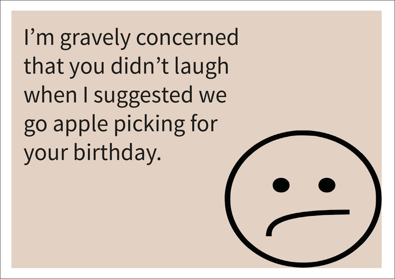 Apple Picking INSPIRED Adult Personalised Birthday Card Birthday Card