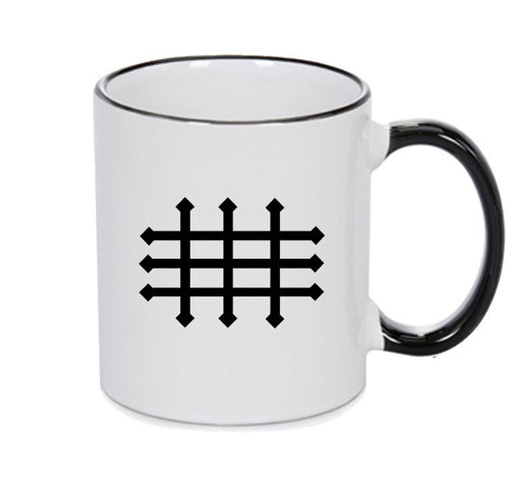 Aqua Fortis Black Handle Alchemy Mug Gothic Goth Horror Stars Horroscope Black