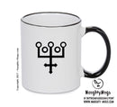 Aqua Vitae Black Handle Alchemy Mug GOTHIC GOTH HORROR STARS HORROSCOPE BLACK MAGIC MUG