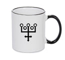 Aqua Vitae Black Handle Alchemy Mug GOTHIC GOTH HORROR STARS HORROSCOPE BLACK MAGIC MUG