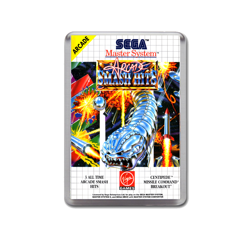 Arcade Smash Hits Sega Master System Game Inspired Fridge Magnet