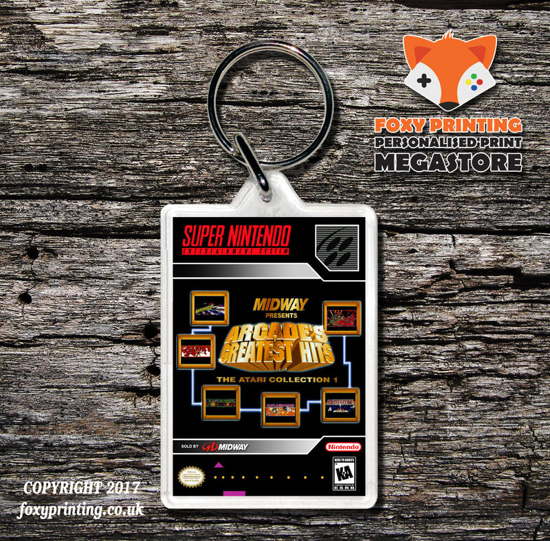 Arcade's Greatest Hits The Atari Collection 1 Game Inspired Retro Gaming Keyring
