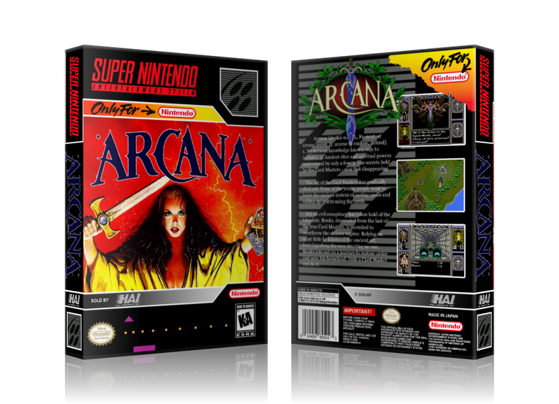 Arcana Replacement Nintendo SNES Game Case Or Cover