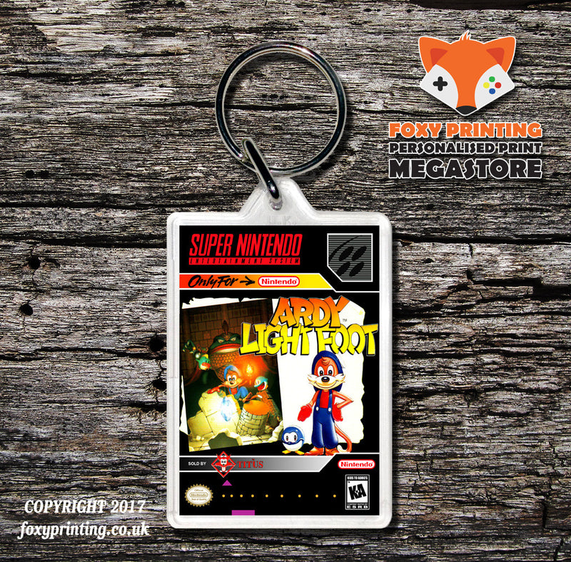 Ardy Lightfoot Game Inspired Retro Gaming Keyring