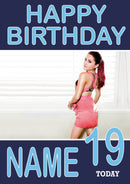 Ariana Grande Music Style Kids Adult FUNNY Birthday Card