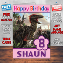 Personalised Ark Survival Evolved Inspired Style Game Kids Inspired Birthday Card (SA)
