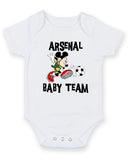 Arsenal Baby Team Personalised Baby Boy Girl Unisex Short Sleeve Bodysuit