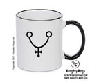 Arsenic (White) Black Handle Alchemy Mug GOTHIC GOTH HORROR STARS HORROSCOPE BLACK MAGIC MUG