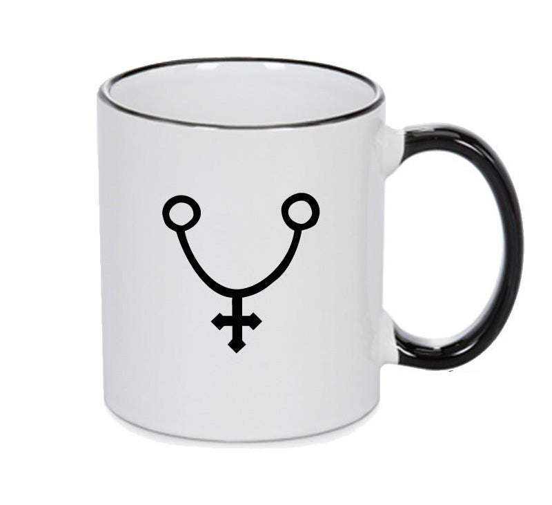Arsenic (White) Black Handle Alchemy Mug GOTHIC GOTH HORROR STARS HORROSCOPE BLACK MAGIC MUG