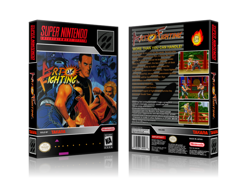 Art Of Fighting Replacement Nintendo SNES Game Case Or Cover