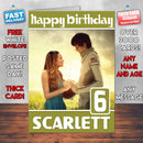 Asa Butterfield Britt Robertson Theme Style Personalised Kids Inspired Movie Birthday Card (SA)