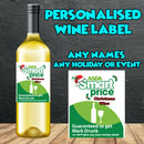 PERSONALISED ASDA Smart-Price Wine Bottle Label - custom name bottle lables