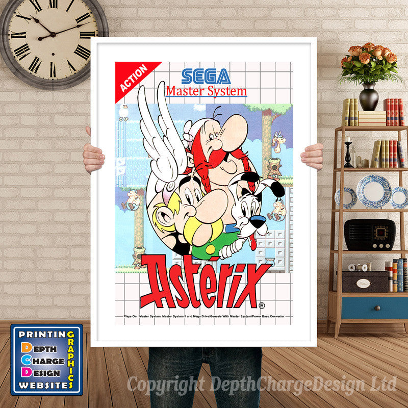 Asterix Inspired Retro Gaming Poster A4 A3 A2 Or A1