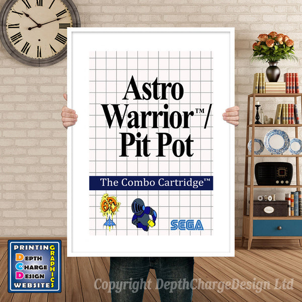 Astro Warrior Pit Pot Inspired Retro Gaming Poster
