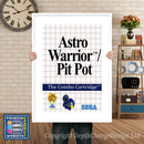 Astro Warrior Pit Pot Inspired Retro Gaming Poster A4 A3 A2 Or A1