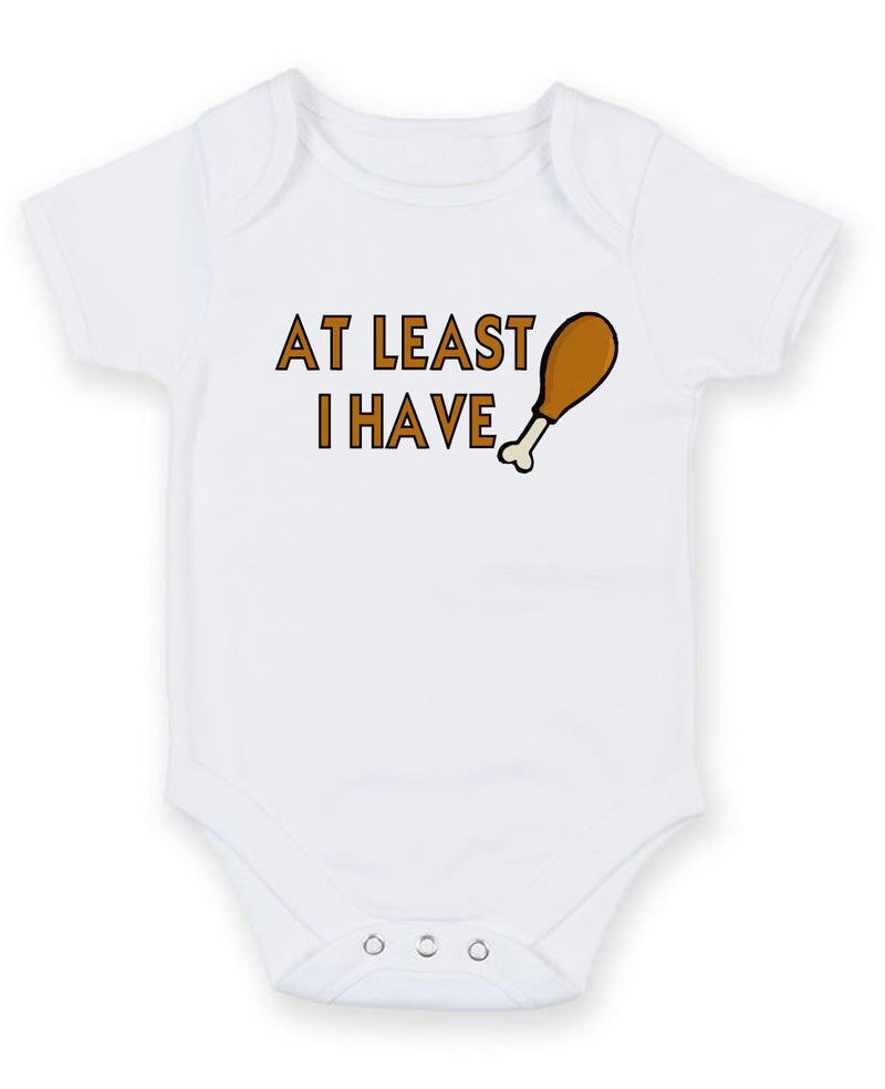 Atleast I Have Chicken Personalised Baby Boy Girl Unisex Short Sleeve Bodysuit