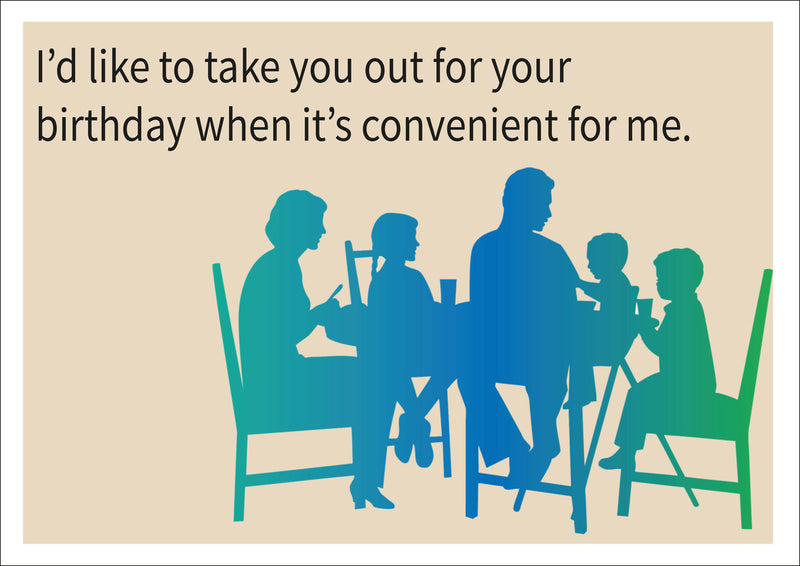 Birthday Meal INSPIRED Adult Personalised Birthday Card Birthday Card