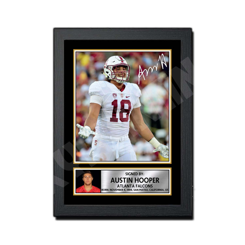 Austin Hooper 1 Limited Edition Football Signed Print - American Footballer